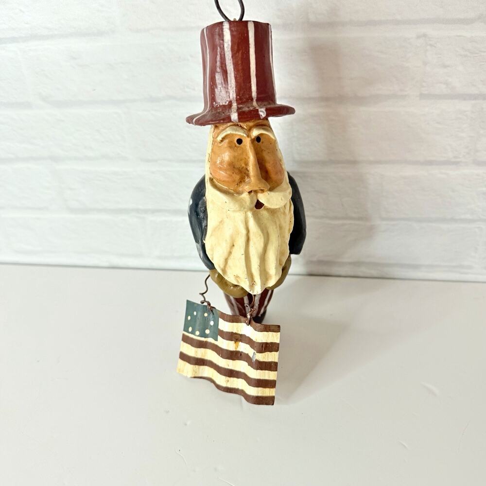 Midwest Cannon Falls Uncle Sam Ornament Americana Patriotic USA Folk Art